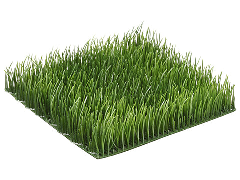9.5"Wx9.5"L Grass Mat With Fabric Backing Green (pack of 12)