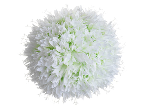 10" Allium Kissing Ball  White (pack of 4)