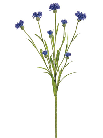 26" Small Cornflower Spray x8  Delphinium Blue (pack of 12)