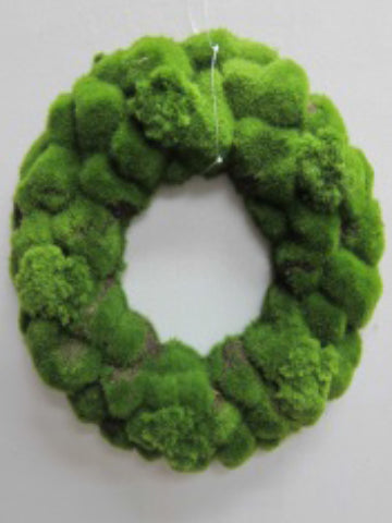 15.5" Large Moss Wreath  Green (pack of 6)