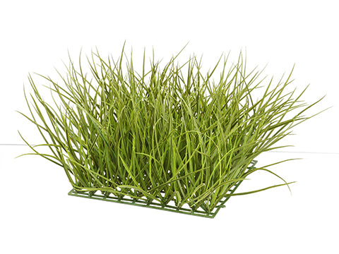 12"Wx12"L Long Grass Mat  Green (pack of 4)