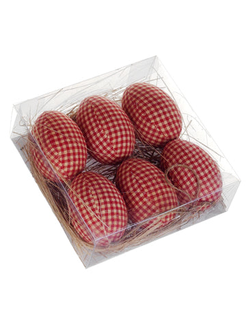 3" Easter Egg Ornament (6 ea./Box) Brick (pack of 4)