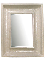 46.5"Wx58"L Glass Mosaic Mirror White (pack of 1)