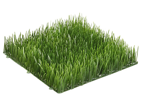 9.5"Wx9.5"L Grass Mat  Green (pack of 12)