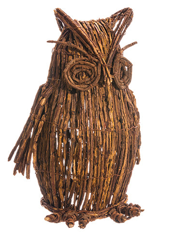 11" Twig Owl  Brown (pack of 4)