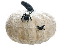 9.5"Hx11"D Spider Web Pumpkin  White Black (pack of 1)