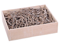 4"Hx11.5"Wx15.5"L Twig Filler in Wood Box Brown (pack of 8)
