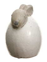 9.8"Hx7"Wx7.8"L Stoneware Rabbit Cream (pack of 4)