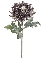 28" Glittered Spider Mum/Skull Spray Grey (pack of 12)
