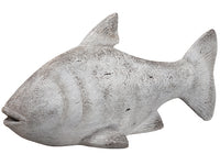 8.5" Fish  Gray Whitewashed (pack of 2)