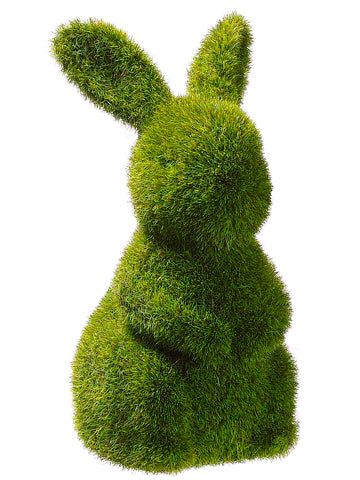 6.5" Moss Covered Standing Bunny Green (pack of 12)