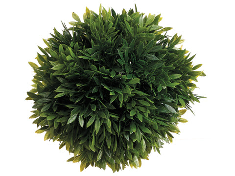 6" Tea Leaf Ball with 67 Leaves Green (pack of 12)