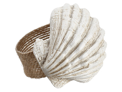 2" Shell Napkin Ring  Beige (pack of 12)