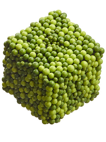 4"Hx4"Wx4"L Berry Cube  Green (pack of 24)
