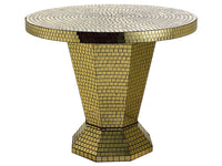 35.5"Dx29.25"H Mirror Round Table Gold (pack of 1)