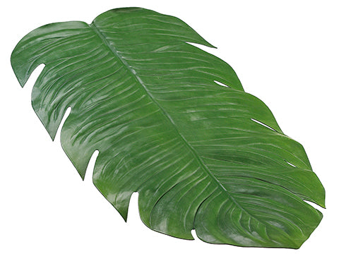 30"Wx15.5"L Monstera Leaf Table Runner Green (pack of 12)