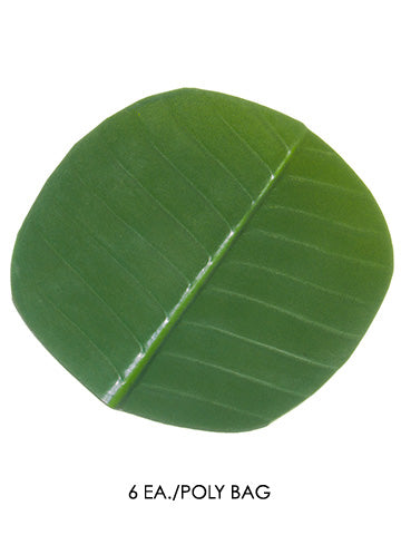 4.75" Banana Leaf Coaster (6 ea/poly bag) Green (pack of 12)