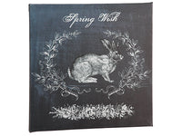 12"Wx12"L Bunny Wall Decor  Black (pack of 6)