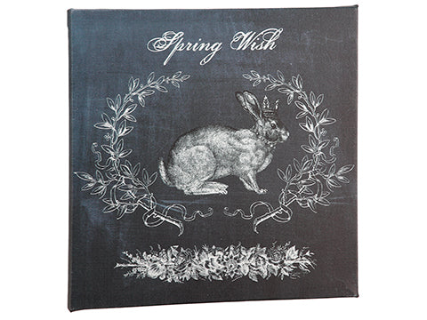 12"Wx12"L Bunny Wall Decor  Black (pack of 6)