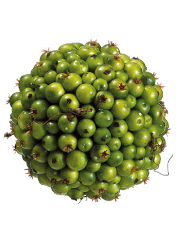 4.5" Foam Berry Ball with 160 Berries Green (pack of 6)