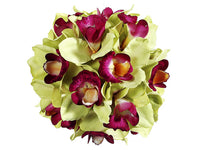 9" Cymbidium Orchid Ball  Green Beauty (pack of 6)