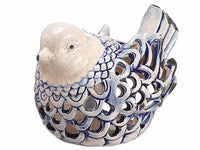 5.5" Ceramic Bird Candleholder Cream Blue (pack of 4)