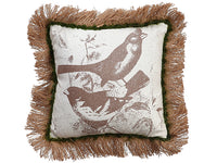 15'Wx15"L Bird Pillow  Brown White (pack of 3)