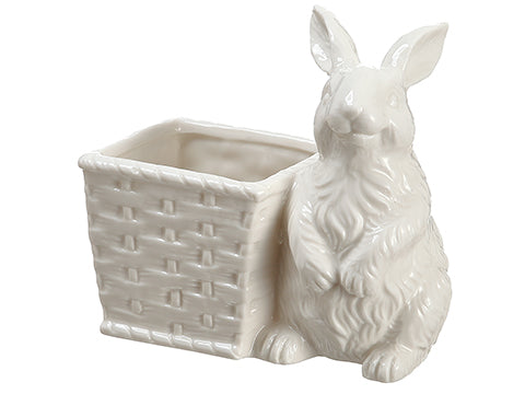 5.5" Porcelain Bunny Planter  White (pack of 2)