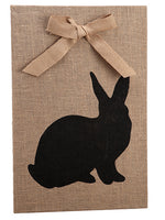 16"Wx24"L Bunny Wall Decor  Black Brown (pack of 4)