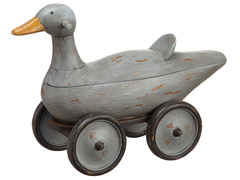 10"Hx14"L Toy Duck  Antique Blue (pack of 2)