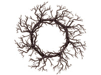 21"glittered Twig Wreath  Glittered Black (pack of 2)