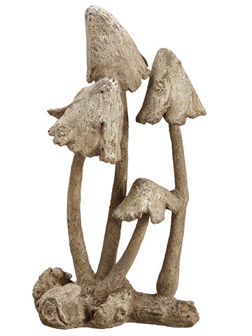 14.75" Mushroom Table Top  Antique Beige (pack of 2)