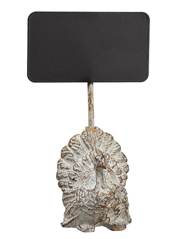6" Turkey Chalkboard Namecard Holder Antique Beige (pack of 12)