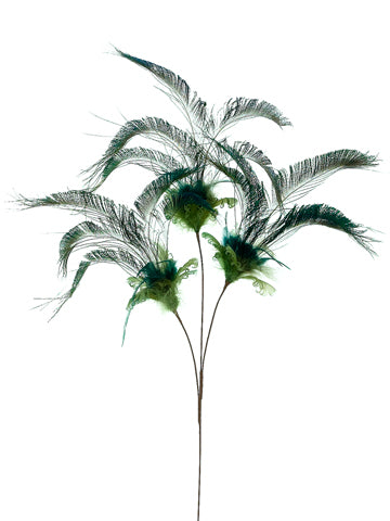 26" Peacock Feather Spray  Green Peacock (pack of 12)