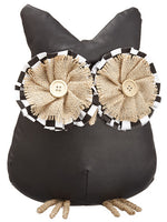 10.6"Hx6.6"Wx7.8"L Owl  Black Beige (pack of 4)