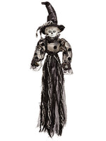 26" Day of Dead Witch  Black Gray (pack of 2)