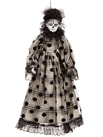 21" Day of The Dead Witch  Black Beige (pack of 2)