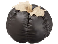 10"Hx9.5"D Faux Leather Pumpkin Black Beige (pack of 2)