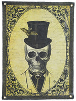 15.75"Wx21.75"L Skull Wall Decor Beige Black (pack of 6)