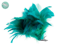 4" Feather w/Clip  Greeb Emerald (pack of 12)
