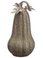 15"Hx7.5"D Metal Gourd  Gray (pack of 2)