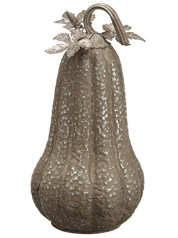 15"Hx7.5"D Metal Gourd  Gray (pack of 2)
