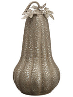 21"Hx11.25"D Metal Gourd  Gray (pack of 1)
