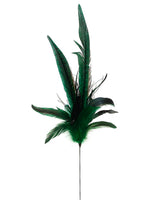 33" Pheasant Feather Spray  Greeb Emerald (pack of 24)