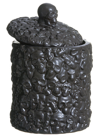 6.5" Skull Jar  Black (pack of 6)