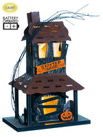 20.75" Battery Operated Haunted House With Light Black Orange (pack of 1)