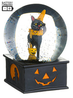 6.25" Cat Music Globe  Black Orange (pack of 4)