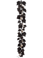 6' Skull/Bone/Maple Garland  Black Gray (pack of 2)