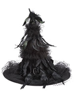 20" Crow Feather Hat  Black (pack of 4)