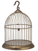 20"Hx14"D Metal Bird Cage  Antique Gray (pack of 2)